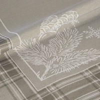 Kép 4/4 - holly-gobelin-karacsonyi-asztalterito-sotet-bezs-140-x-200-cm-5-cm-hs439946 3