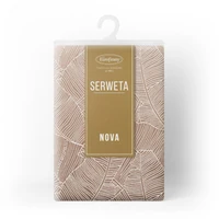 Kép 2/6 - isla-bananlevel-mintas-jacquard-asztalterito-sotet-bezs-85-x-85-cm-hs440381 2