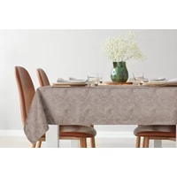 Kép 6/6 - isla-bananlevel-mintas-jacquard-asztalterito-sotet-bezs-140-x-180-cm-hs440382 5