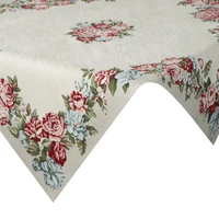 Kép 2/4 - gobelin-terito-zsenilia-fonalbol-piros-es-kek-viragokkal-natur-100-x-100-cm-5-cm-hs454405 1