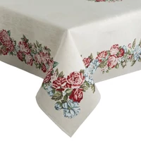 Kép 2/4 - gobelin-terito-zsenilia-fonalbol-piros-es-kek-viragokkal-natur-140-x-180-cm-5-cm-hs454406 1
