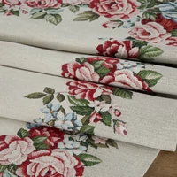 Kép 4/4 - gobelin-terito-zsenilia-fonalbol-piros-es-kek-viragokkal-natur-140-x-180-cm-5-cm-hs454406 3