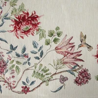 Kép 3/4 - egzotikus-viragmintas-gobelin-asztalterito-zsenilia-fonalbol-natur-100-x-100-cm-hs454434 2