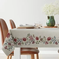 Kép 1/5 - egzotikus-viragmintas-gobelin-asztalterito-zsenilia-fonalbol-natur-140-x-180-cm-5-cm-hs454435