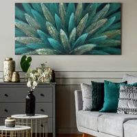Kép 2/3 - kezzel-festett-modern-falikep-382-turkiz-60-x-120-cm-hangulatkep
