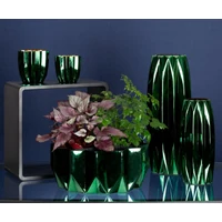 Kép 2/2 - negro-uveg-gyertyatarto-hs393545-zold-12x12x12-cm-kollekcio