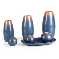 Kép 2/4 - nessa-01-keramia-gomb-kek-arany-10-x-10-x-10-cm-hs403541-kollekcio