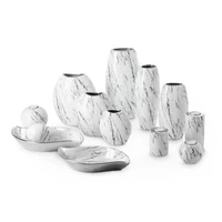 Kép 3/3 - sana-csonak-alaku-tal-marvanyos-mintaval-feher-ezust-36-x-19-x-6-cm-kollekcio