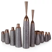 Kép 3/6 - morena-keramia-vaza-acelszurke-bronz-14-x-14-x-26-cm-kollekcio