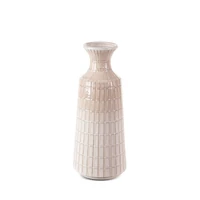 Kép 1/4 - edna-dekorativ-keramia-vaza-kremszin-16-x-16-x-40-cm