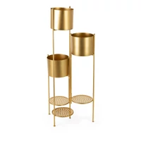 Kép 1/2 - kwietnik-viragtarto-allvany-arany-38-x-15-x-81-cm