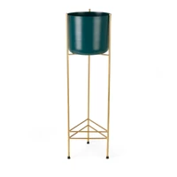 Kép 1/2 - donica-viragtarto-allvany-turkiz-arany-23-x-23-x-71-cm