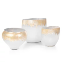 Kép 3/5 - iris-uveg-tal-feher-arany-23-x-23-x-18-cm-kollekcio