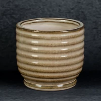 Kép 2/5 - bena-keramia-kaspo-vilagos-barna-12-x-12-x-11-cm-hatterrel