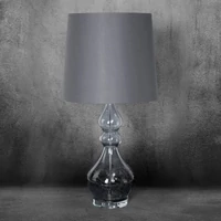 Kép 1/5 - tiana-asztali-lampa-matt-szovetbuaval-acelszurke-32-x-38-x-76-cm