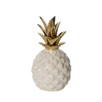 Kép 1/2 - darla-ananasz-keramia-figura-kremszin-arany-9-x-9-x-16-cm-hs440267