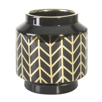 Kép 1/2 - emera1-vaza-fekete-arany-18-x-19-cm