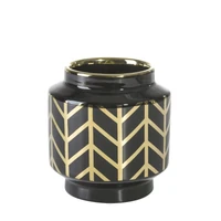 Kép 1/2 - emera1-vaza-fekete-arany-12-x-13-cm
