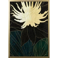 Kép 1/3 - viragos-novenyt-abrazolo-falikep-484a-zold-arany-53-x-73-cm