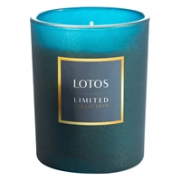 Kép 1/8 - lotos-illatos-gyertya-dekoruvegben-sotet-turkiz-hs396948