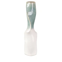 Kép 1/6 - liana-keramia-vaza-kremszin-menta-16-x-16-x-62-cm
