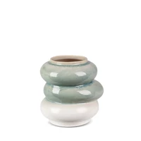 Kép 1/6 - liana-keramia-vaza-kremszin-menta-19-x-18-x-19-cm
