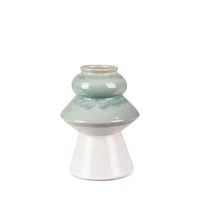 Kép 1/6 - liana-keramia-vaza-kremszin-menta-17-x-17-x-23-cm