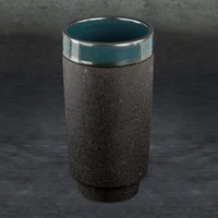 Kép 2/5 - hani-keramia-vaza-fekete-turkiz-13-x-13-x-25-cm-hatterrel