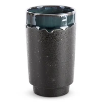 Kép 1/5 - hani-keramia-vaza-fekete-turkiz-12-x-12-x-20-cm