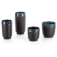 Kép 3/5 - hani-keramia-vaza-fekete-turkiz-12-x-12-x-20-cm-kollekcio