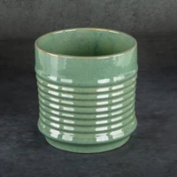 Kép 2/4 - sami-keramia-kaspo-zold-17-x-17-x-17-cm-hatterrel