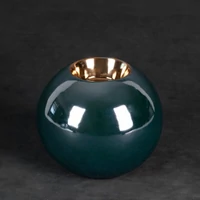 Kép 2/2 - amora2-keramia-gyertyatarto-zold-12-x-12-x-11-cm-2db-hs403011 1