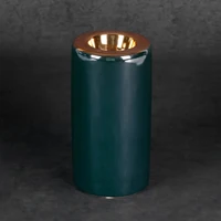 Kép 2/5 - amora2-keramia-gyertyatarto-zold-8-x-8-x-15-cm-hatterrel