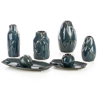 Kép 3/4 - teo-keramia-vaza-turkiz-17-x-17-x-27-cm-kollekcio