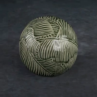 Kép 2/5 - dara-keramia-gomb-zold-10-x-10-x-9-cm-hatterrel