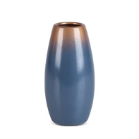 Kép 1/4 - nessa-03-keramia-vaza-kek-arany-11-x-11-x-22-cm