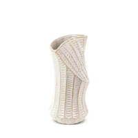 Kép 1/5 - liza-keramia-vaza-kremszin-14-x-14-x-29-cm