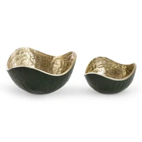 Kép 3/4 - pedro3-fem-disztal-sotetzold-arany-17-x-17-x-9-cm-kollekcio
