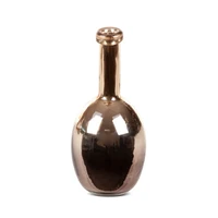 Kép 1/5 - dalia-uveg-vaza-barna-arany-10-x-10-x-24-cm