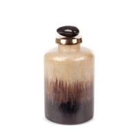Kép 1/5 - gala-uveg-figura-barna-arany-12-x-12-x-24-cm