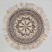 Kép 1/3 - mandala-abrazolo-kezzel-festett-kollazs-falikep-501a-bezs-60-x-60-cm