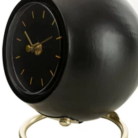 Kép 2/2 - gomb-alaku-retro-asztali-ora-fekete-16-x-13-x-19-cm-oldal-nezet