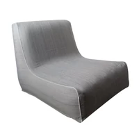 Kép 2/4 - Felfújható kerti fotel vízálló anyagból Ezüst 70x90x70 cm 1