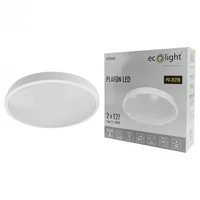 Kép 5/5 - EcoLight ø310 mm kerek fehér színű kerek mennyezeti lámpa 2xE27-es foglalattal
