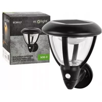 Kép 1/2 - EcoLight Napelemes fali lámpa mozgásérzékelővel és alkonykapcsolóval SOE-3
