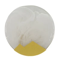 Kép 1/7 - Hold fali lámpa arany/fehér ø 20x10 cm