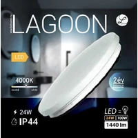 Kép 1/3 - Lagoon 24 W-os ø320 mm kerek natúr fehér mennyezeti lámpa IP44-es védettségű