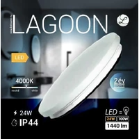 Kép 1/3 - Lagoon 24 W-os ø320 mm kerek natúr fehér mennyezeti lámpa IP44-es védettségű