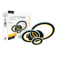 Kép 4/4 - Lucero Chase 115 W-os 50 cm átmérőjű fekete LED távirányítós és mobil applikációval vezérelhető mennyezeti lámpa