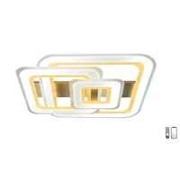 Kép 2/8 - Lucero Marshall 140 W-os 50 cm átmérőjű fehér LED távirányítós és mobil applikációval vezérelhető mennyezeti lámpa